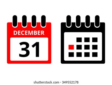 31 December Calendar Icon