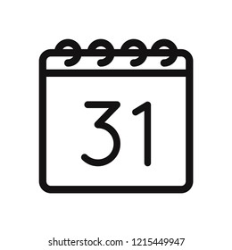 31 December vector icon