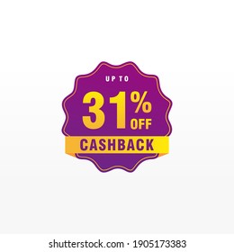 31 discount, Sales Vector badges for Labels, , Stickers, Banners, Tags, Web Stickers, New offer. Discount origami sign banner