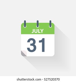 31 july calendar icon