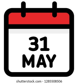 31. May - Calendar Icon - Vector Illustration - Vector
