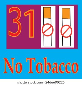 31 May No Tobacco Day in Design and Sky Colour Background in design