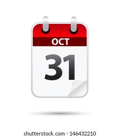 31 October calendar on white