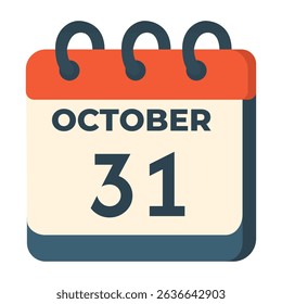 31 october calendar vector on white background
Vector calendar with date