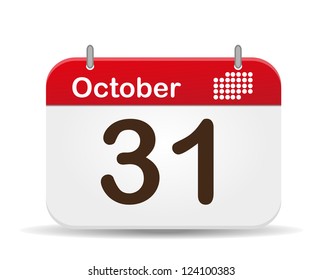 31 October Calendar,Halloween Day.