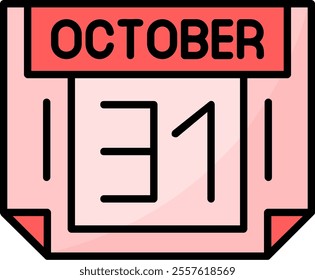 31 October Filled Style Icon Design