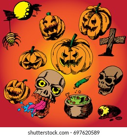 31 October Halloween vector design background