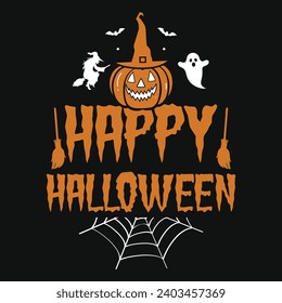 31 October happy halloween day typography tshirt design