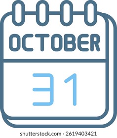 31 October Line Two Colour Icon