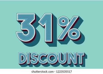 31% off discount promotion sale,  sale promo marketing.
