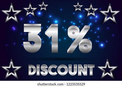 31% off discount promotion sale,  sale promo marketing.