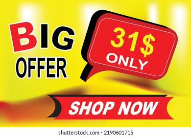 31 only  banner template design for web or social media