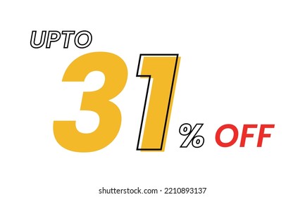 up to 31 percent Vector Template, upto 31 percent off offer template vector