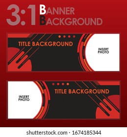 3:1 Simple Abstract Banner Template 