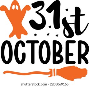 31 st October Happy Halloween Svg design svg