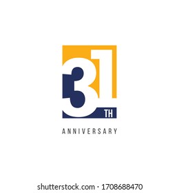 31 Th Anniversary Celebration Logo Vector Template Design Illustration