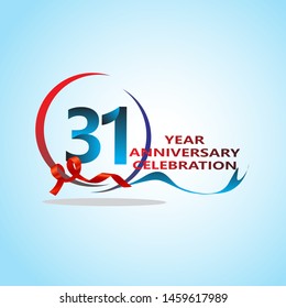 31 Year Anniversary celebration Vector Template Design Illustration