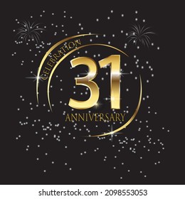 31 Year Anniversary Celebration Vector Template Design Illustration