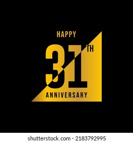 31 year anniversary design template. vector template illustration