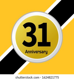 31 Year Anniversary Vector Template Design Illustration