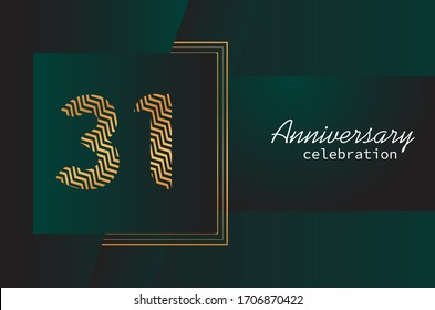 31 years anniversary celebration logo vector template design 
