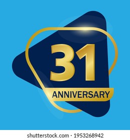 31 years anniversary celebration logo vector template design illustration