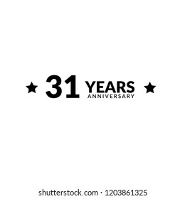 31 years anniversary celebration simple logo