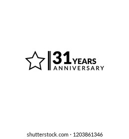 31 years anniversary celebration simple logo