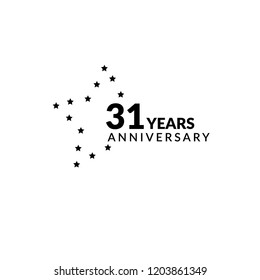 31 years anniversary celebration simple logo