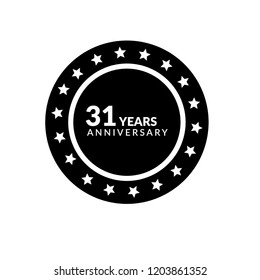 31 years anniversary celebration simple logo