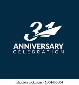 31 years anniversary celebration simple logo