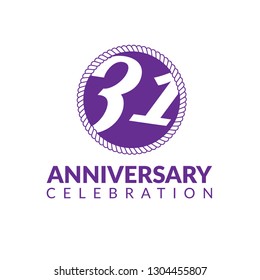 31 years anniversary celebration simple logo