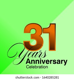 31 Years Anniversary Celebration Vector Template Design Illustration