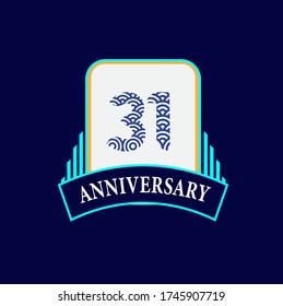 31 Years Anniversary Celebration Vector Template Design Illustration