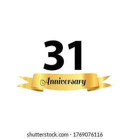 31 Years Anniversary Celebration Vector Template Design Illustration