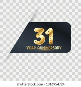Ilustración de diseño de plantillas vectoriales de celebración de 31 años