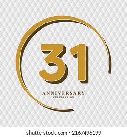 Ilustración de diseño de plantillas vectoriales de celebración de 31 años