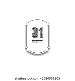 31 years anniversary celebration vector template design illustration