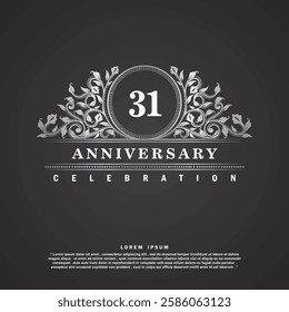 31 years anniversary celebration vector template design illustration