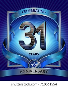 31 years anniversary design template for invitation, advertising, banner, vector design