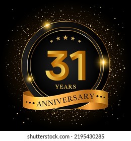 31 Years Anniversary Golden Anniversary Celebration Stock Vector ...