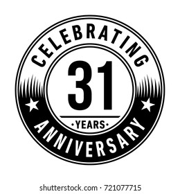31 years anniversary logo. Vector and illustration.