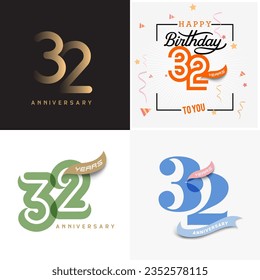 31 years anniversary vector number icon, birthday logo label, anniversary design