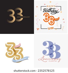 31 Jahre Jubiläum Vektornummer Symbol, Geburtstagslogo, Jubiläumsdesign