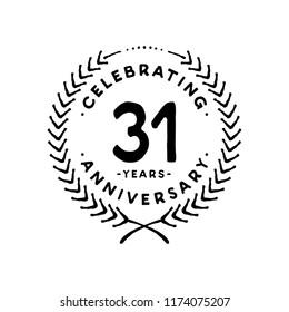 31 years design template. 31st vector and illustration.