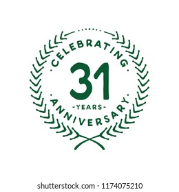 31 years design template. 31st vector and illustration.