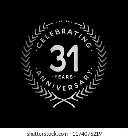 31 years design template. 31st vector and illustration.