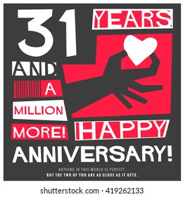 31 Years Happy Anniversary (Vector Illustration Concept Design)