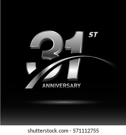 31 years silver anniversary logo celebration