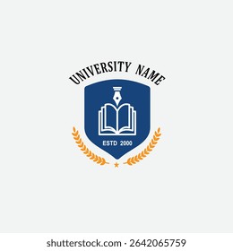 3104 educational logo school college university learning institute book academy organization